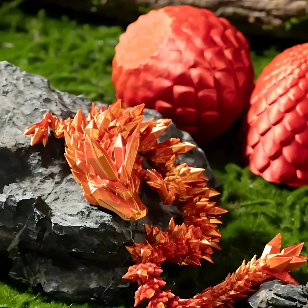 Dragon Egg Crystal Figurine 3D Printed Toy