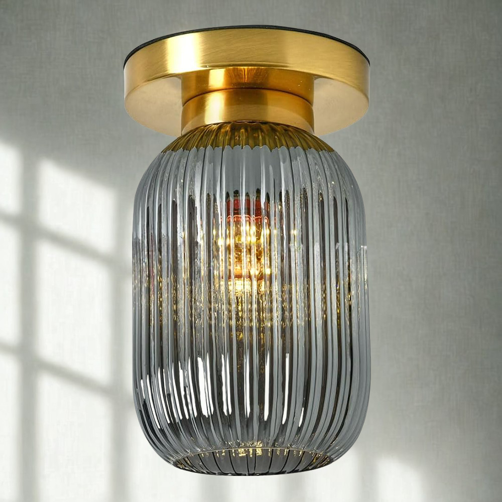 Lampade a soffitto in vetro Design moderno scanalato