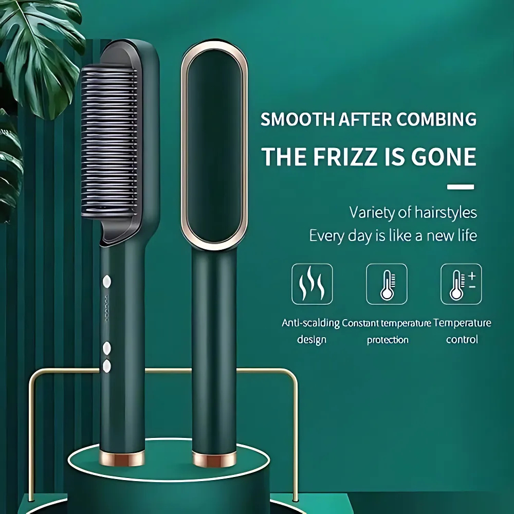 Hair Straightening Brush Ionic Styling Comb
