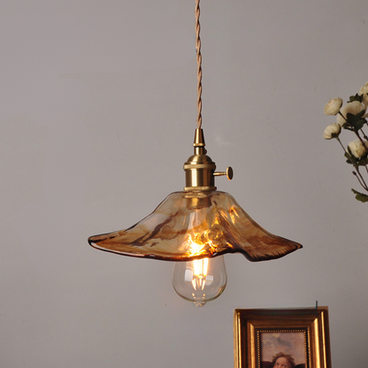 Lampada a sospensione vintage in vetro, lampada da soffitto, illuminazione per sala da pranzo