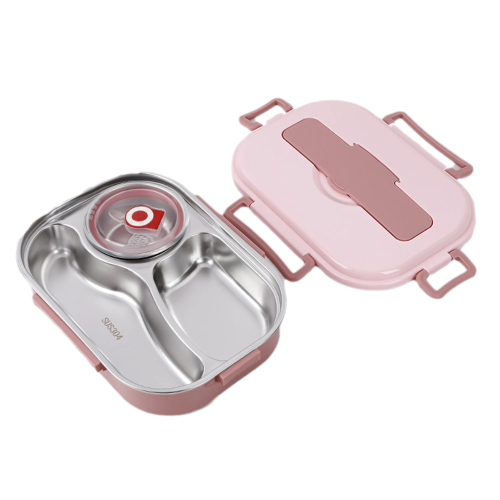 Bento-Lunchbox aus Edelstahl mit Fächern