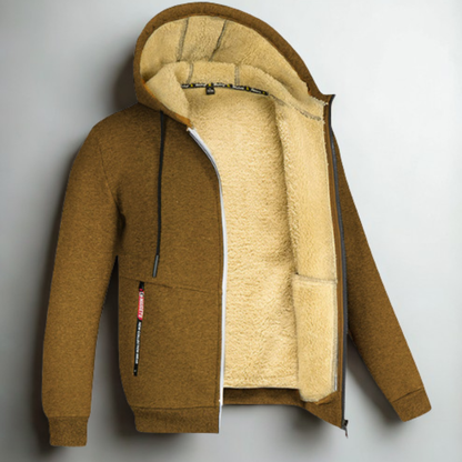 Unisex Übergroßer Reißverschluss Hoodie Sherpa Gefütterte Sweatshirt Jacke