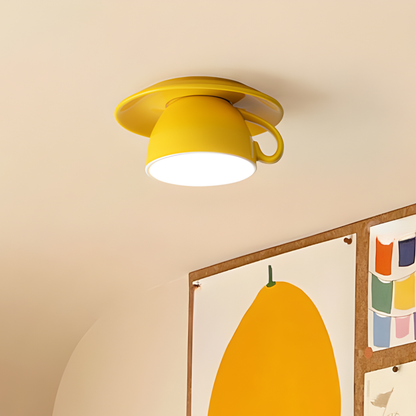Plafonnier design tasse en céramique pour chambres