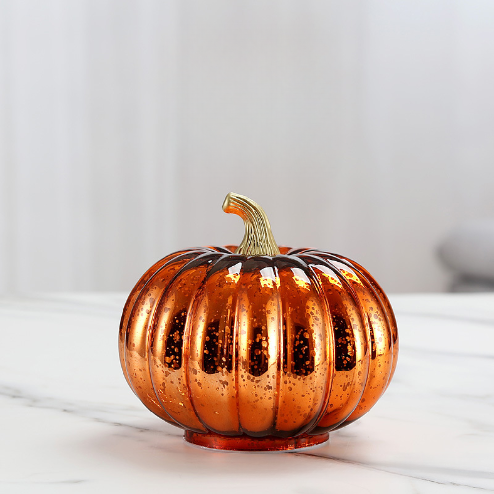 Décorations d'Halloween Citrouille en Verre à LED