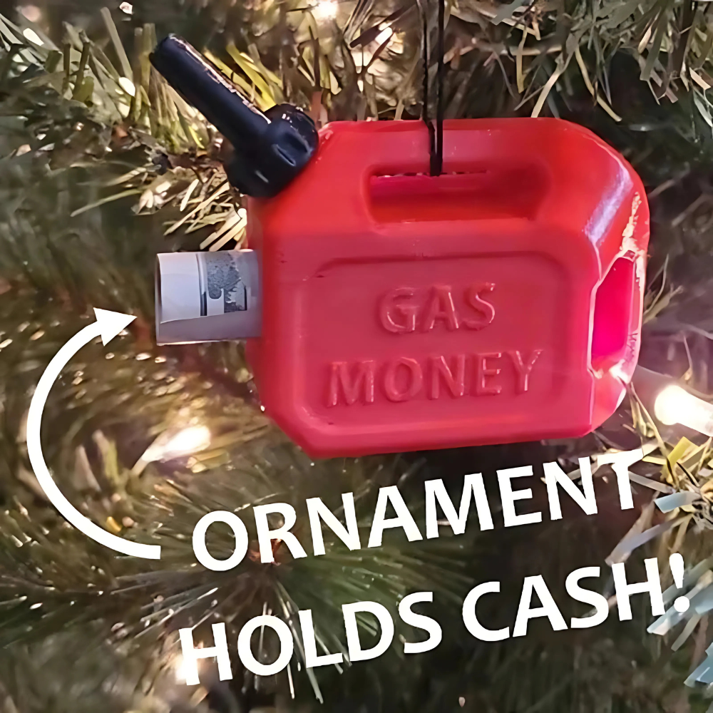 Christmas Funny Gas Can Money Ornament