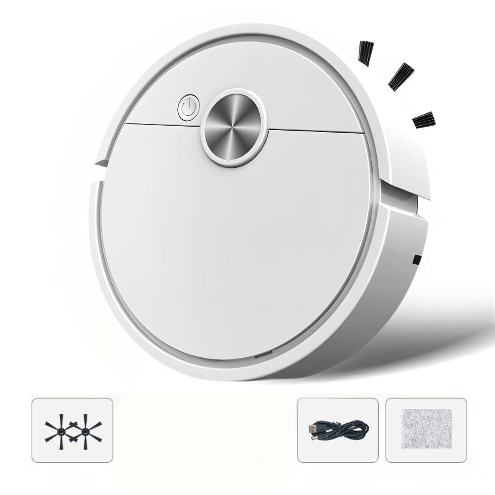 Aspirateur Robot Intelligent 3en1 Balai Sécheur Machine de Nettoyage de Sol