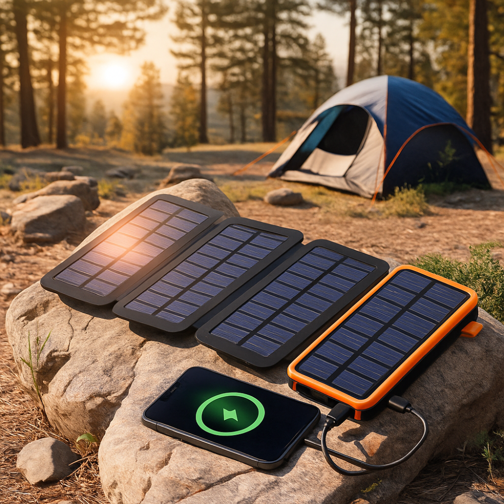 Cargador portátil de banco de energía solar