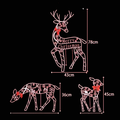 Décorations de Noël Traîneau de Renne Affichage Lumineux