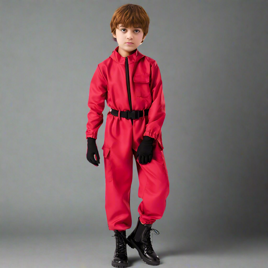 Kids Halloween Soldier Jumpsuit Costume Set