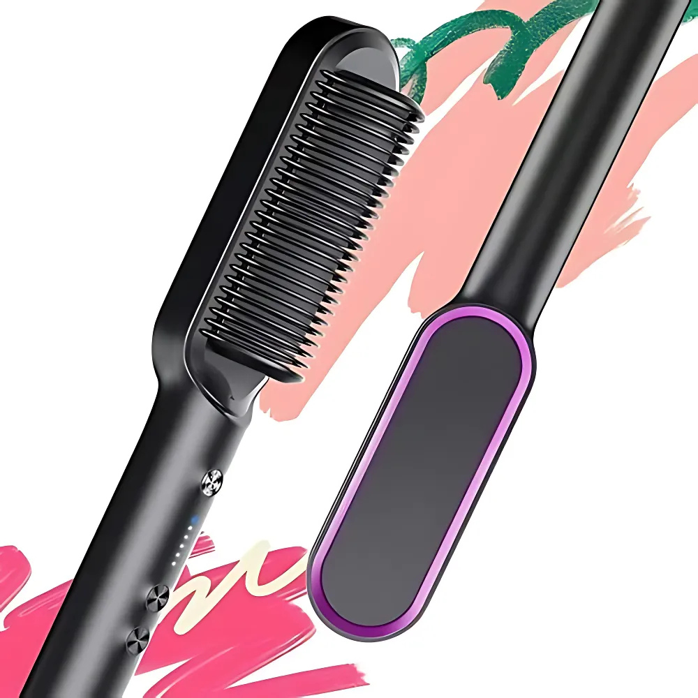 Hair Straightening Brush Ionic Styling Comb