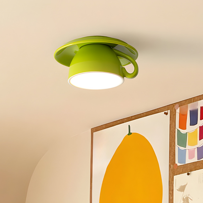 Plafonnier design tasse en céramique pour chambres