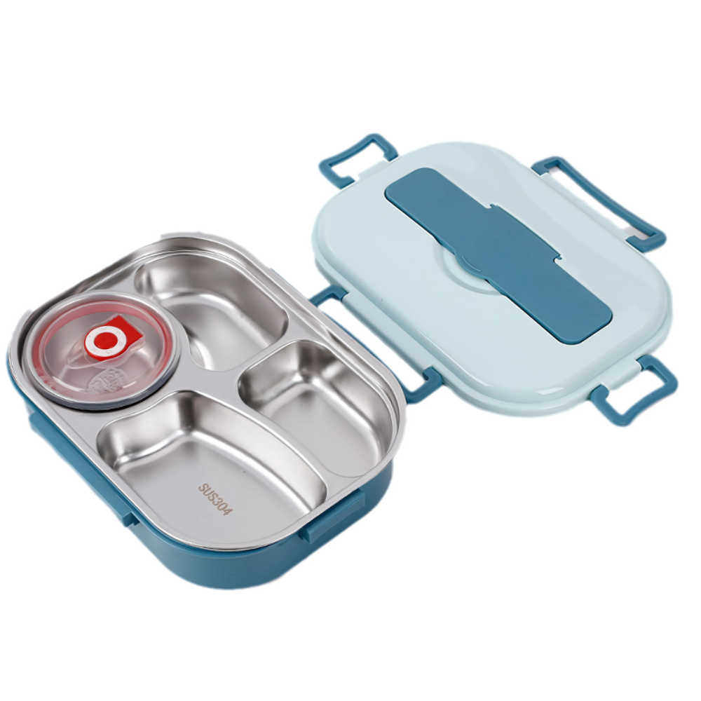 Bento-Lunchbox aus Edelstahl mit Fächern