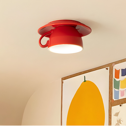 Plafonnier design tasse en céramique pour chambres
