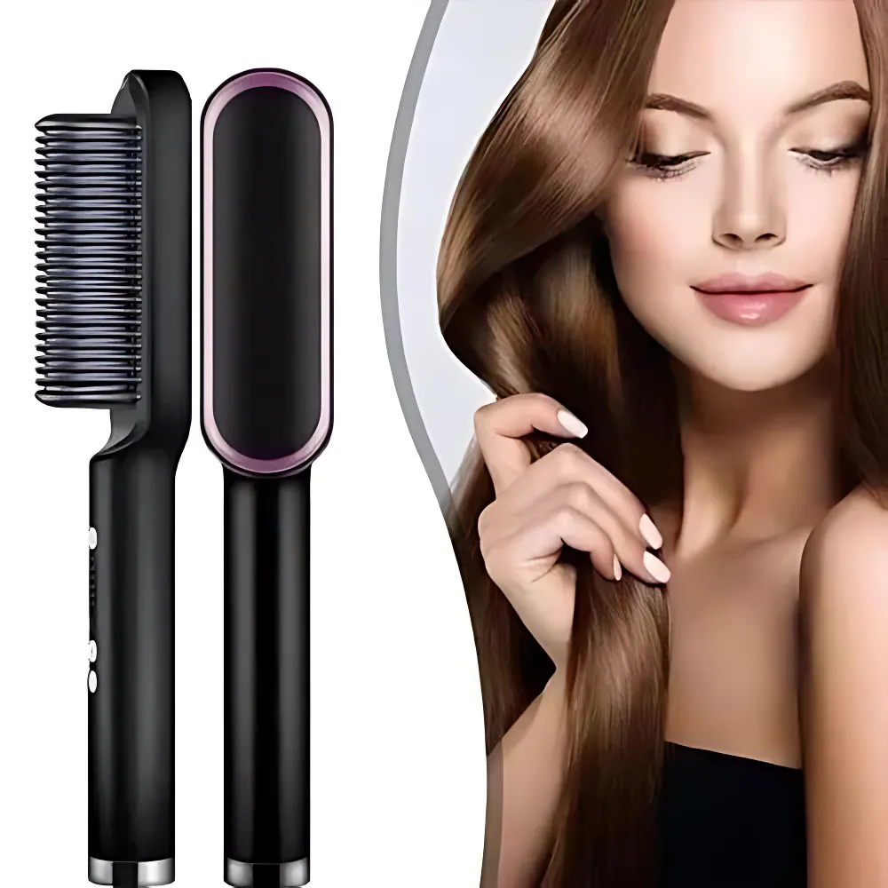 Hair Straightening Brush Ionic Styling Comb