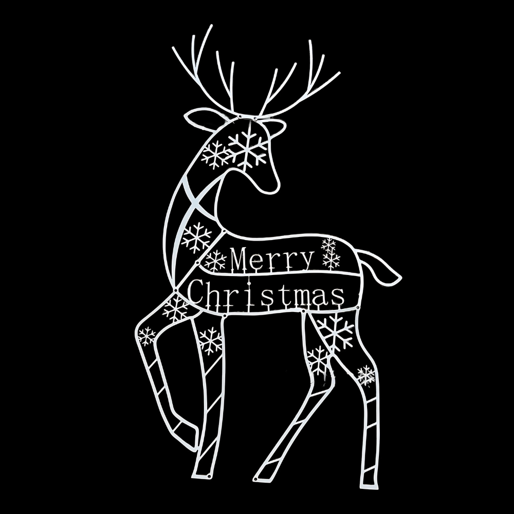 Christmas Decorations Reindeer Sleigh Light Display