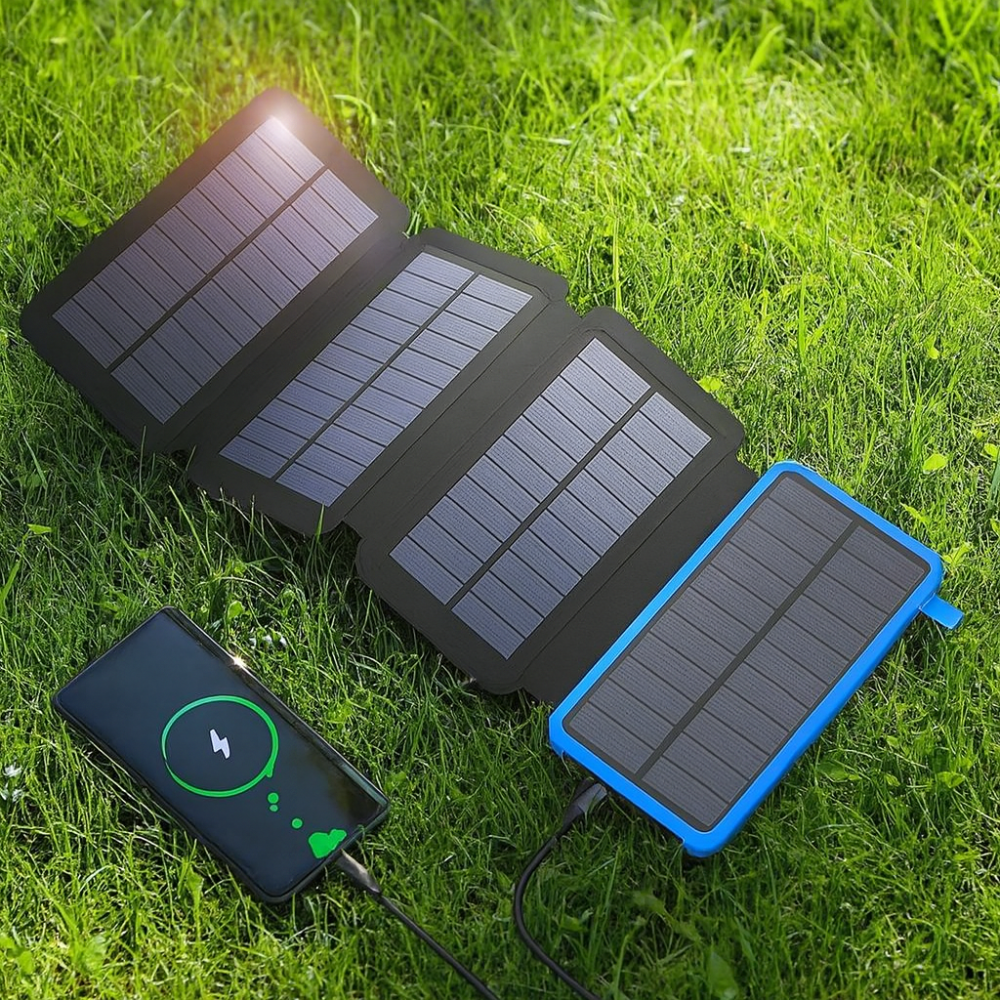 Tragbares Solar-Powerbank-Ladegerät
