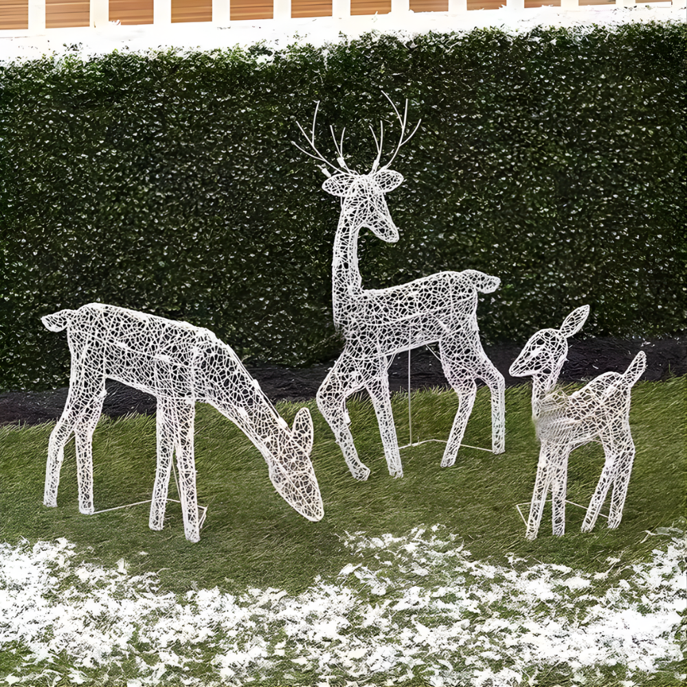 Figurine de renne lumineuse pour décorations de Noël