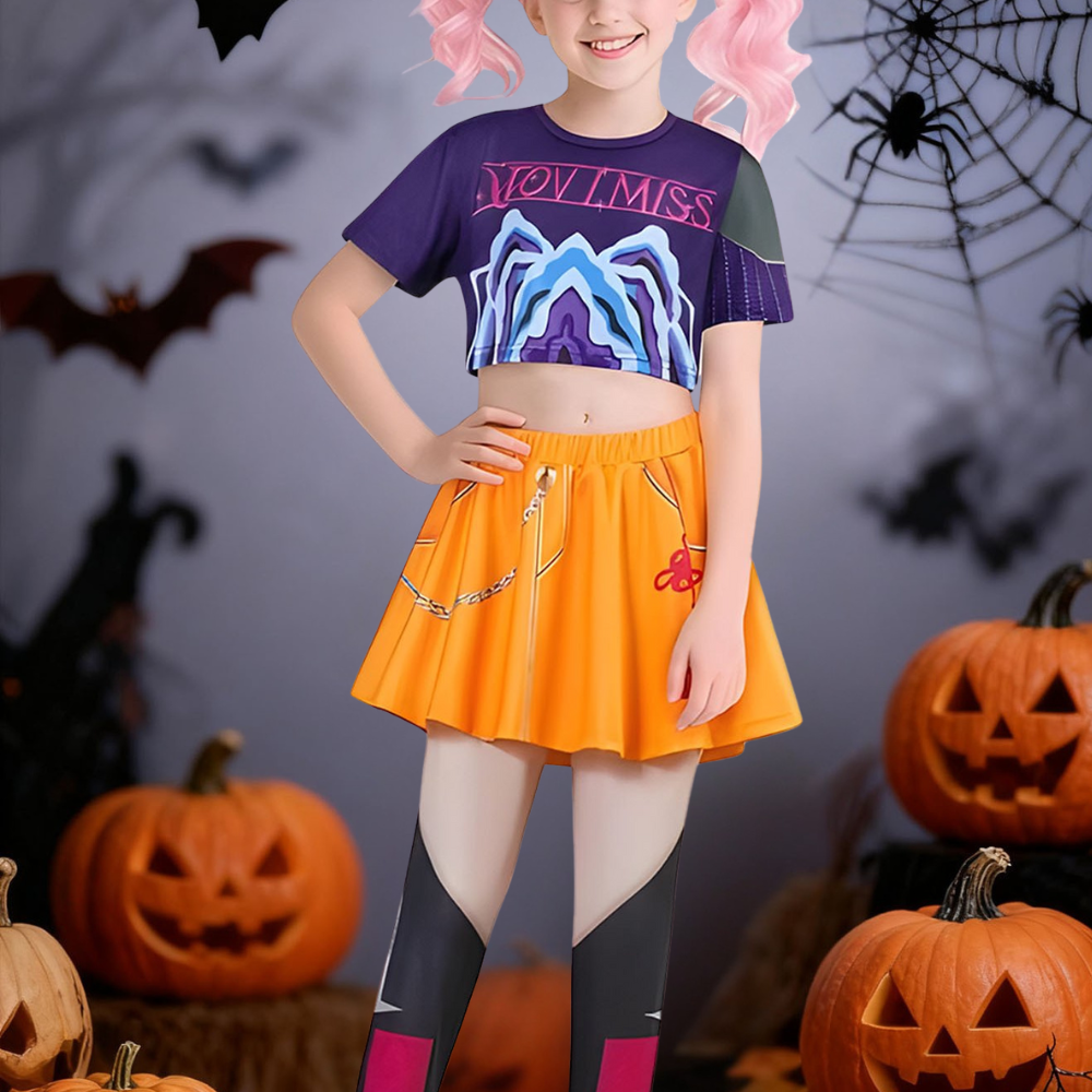 Kids Kpop Hunter Halloween Costume Set