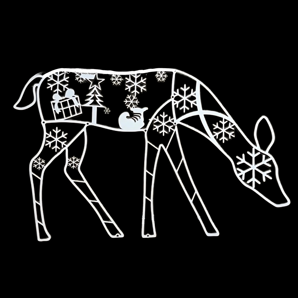 Christmas Decorations Reindeer Sleigh Light Display