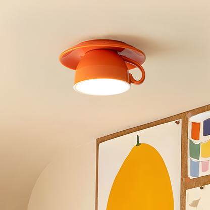Plafonnier design tasse en céramique pour chambres