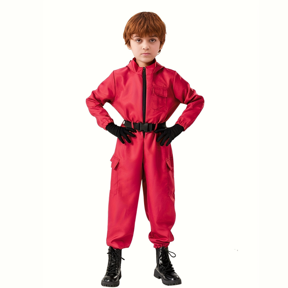 Kids Halloween Soldier Jumpsuit Costume Set