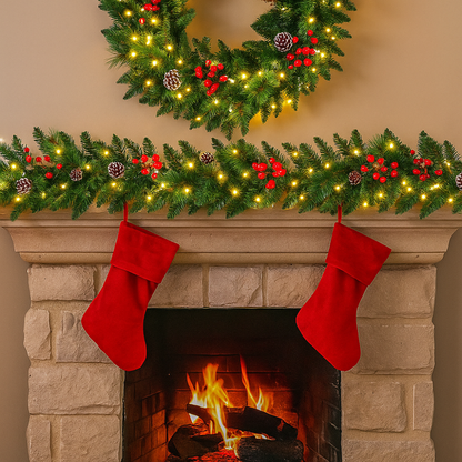 Guirlande lumineuse pré-éclairée pour décorations de Noël