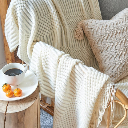 Sofaüberwurf gestrickte Baumwoll-Dekorationsdecke