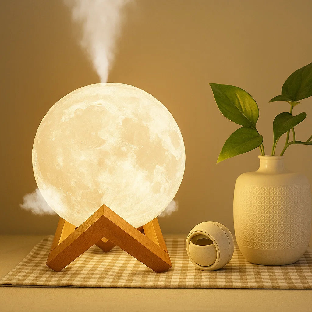 Diffuser LED Humidifier Moon Lamp Light