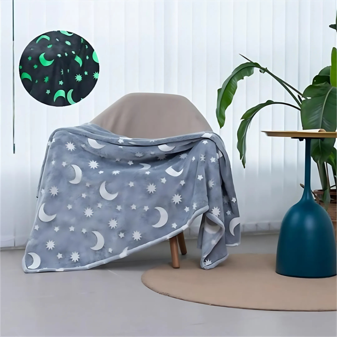 Manta para bebé de forro polar con brillo para comodidad nocturna