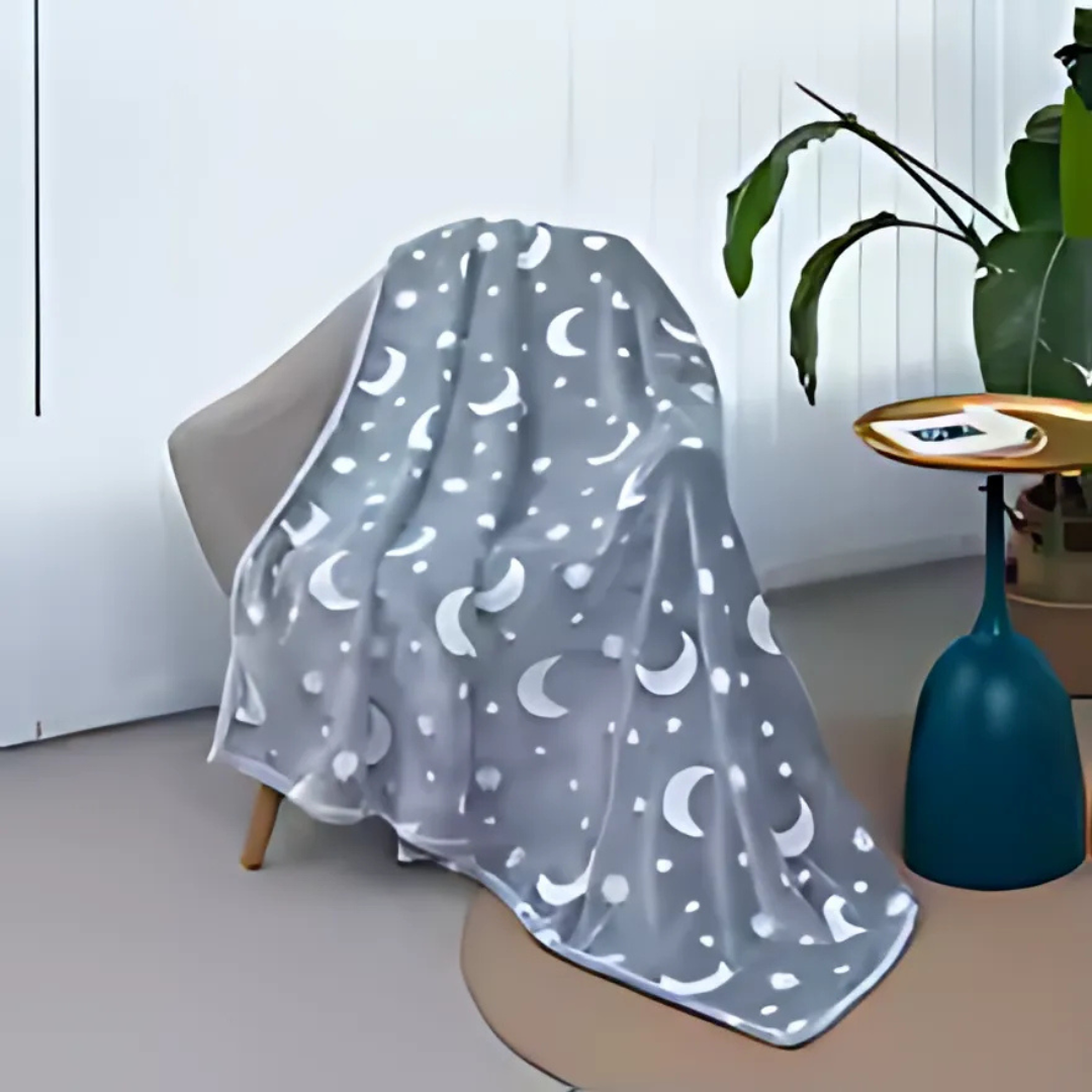 Manta para bebé de forro polar con brillo para comodidad nocturna