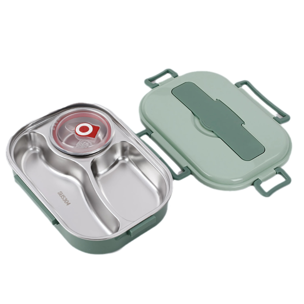Bento-Lunchbox aus Edelstahl mit Fächern
