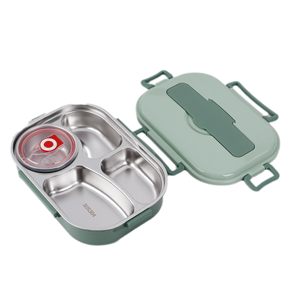 Bento-Lunchbox aus Edelstahl mit Fächern