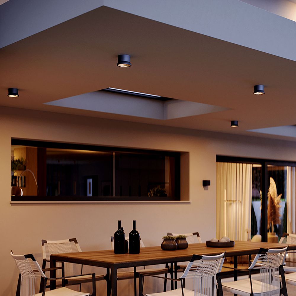 Nowoczesna lampa sufitowa z aluminium do użytku zewnętrznego