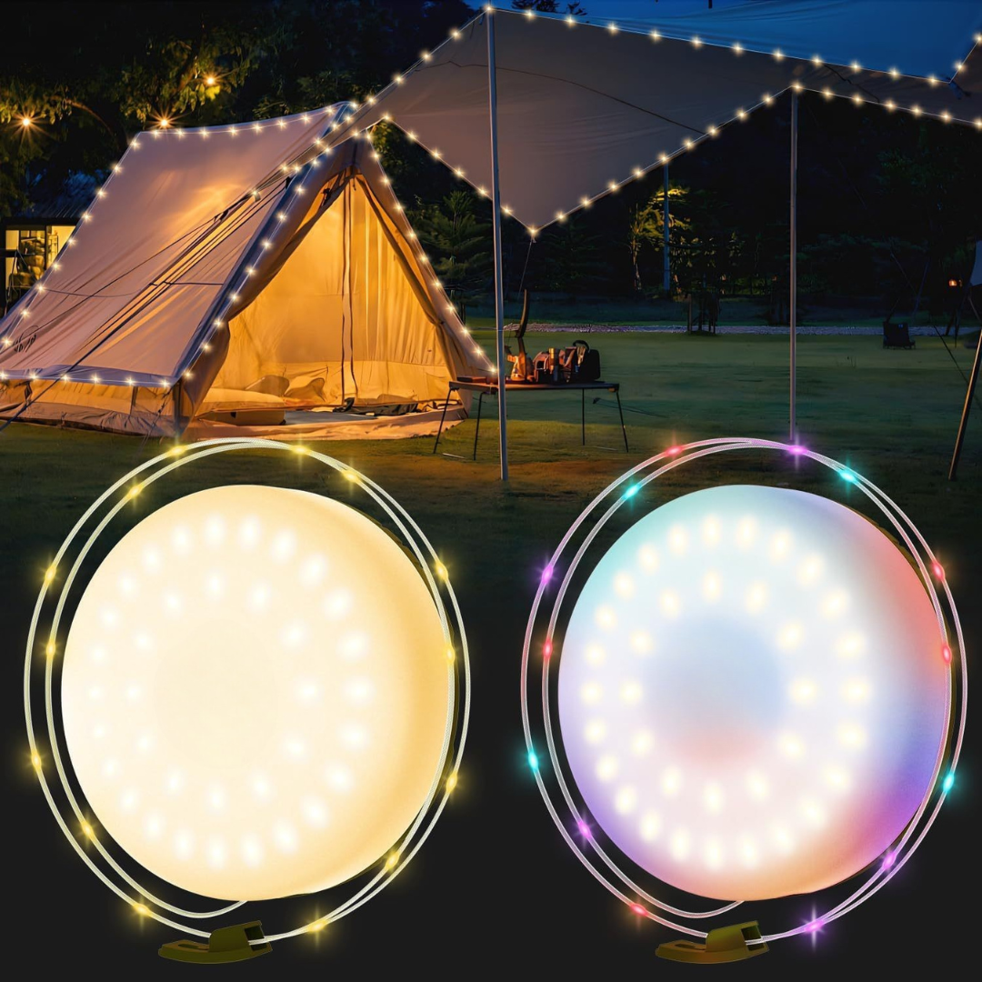 Luces de cadena navideñas para exteriores recargables por USB