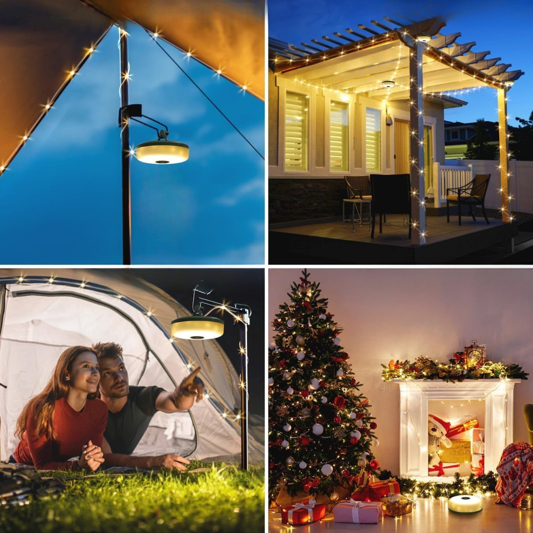 Guirlandes lumineuses de Noël extérieures rechargeables par USB