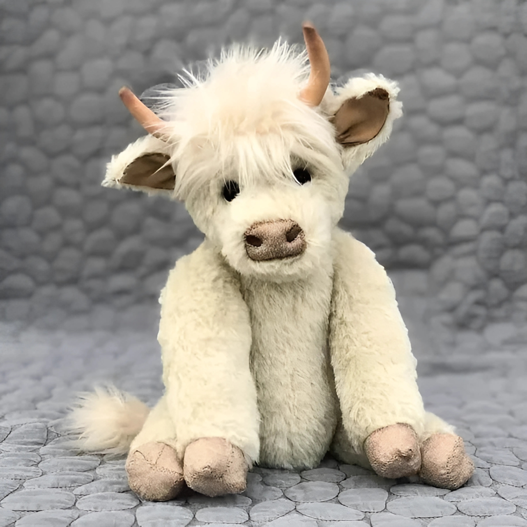 Coussin en peluche câlin Jouet vache des Highlands