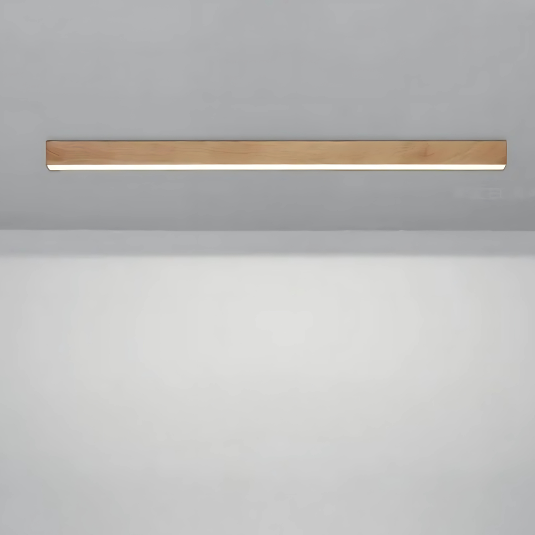 Lámparas de techo modernas de barra lineal de madera