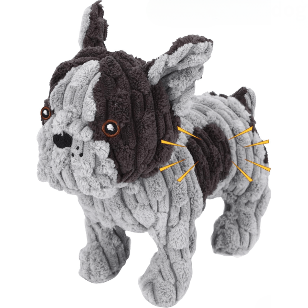 Juguete para masticar de perro de peluche duradero con chirrido
