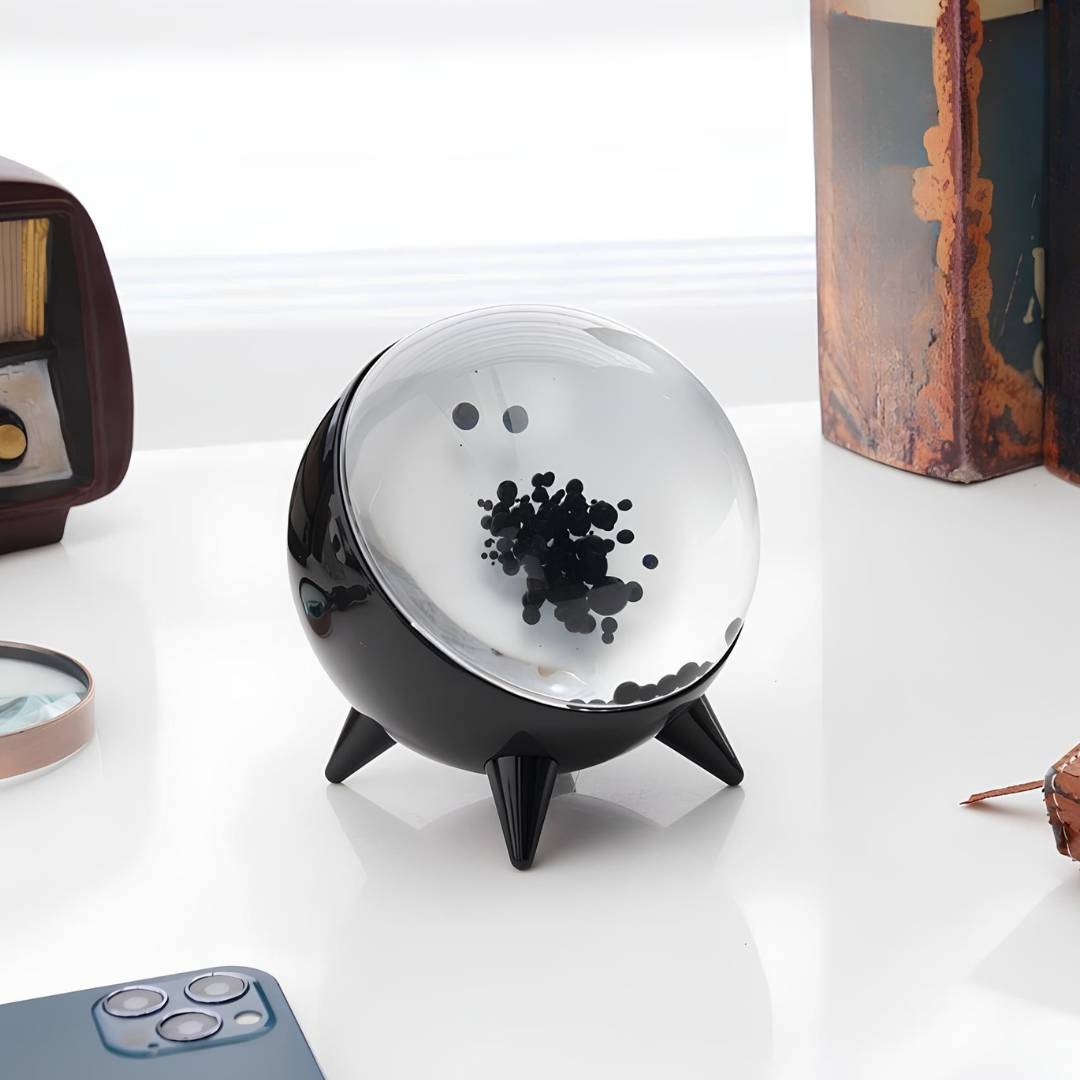 Nowoczesna lampa z wyświetlaczem ferrofluidu Bluetooth