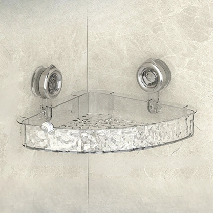Étagère d'angle pour salle de bain avec ventouses pour porte-savon de douche