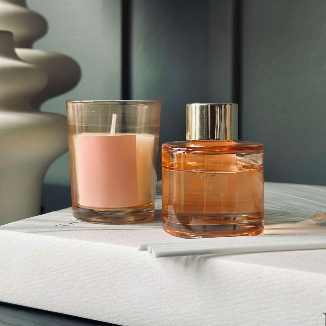 Set de regalo de cera aromática con vela y difusor