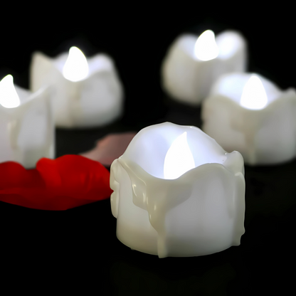 Bougies chauffe-plat à LED sans flamme à scintillement