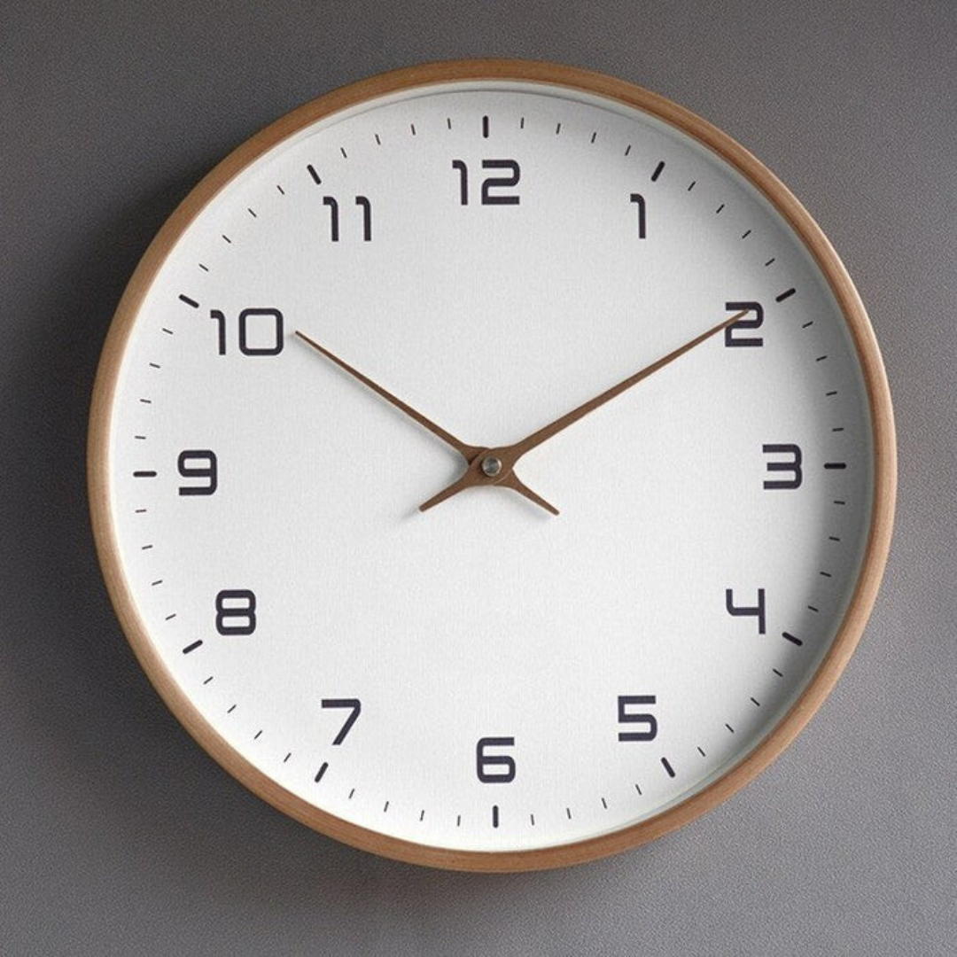 Wooden Silent Wall Clock Modern Design