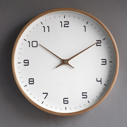 Wooden Silent Wall Clock Modern Design