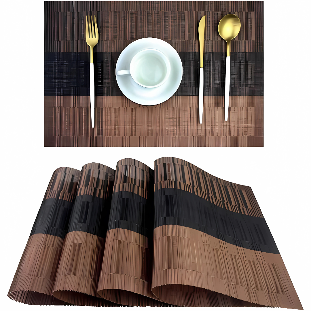 Washable Heat Resistant Vinyl Placemats Set