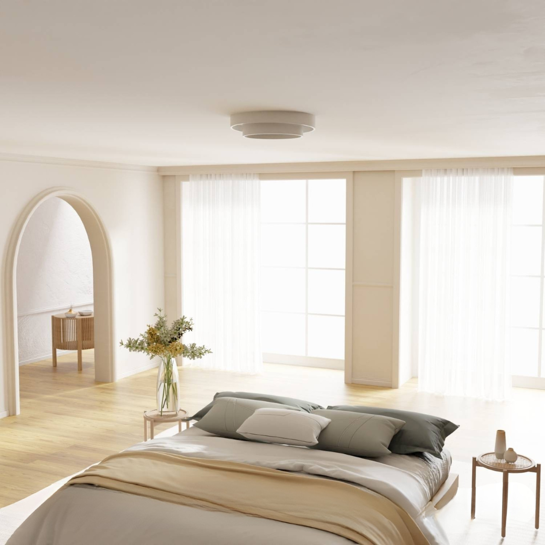 Lámparas de techo modernas con montaje empotrado y estructura de metal