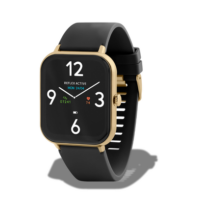 Montre intelligente boîtier doré tracker de fitness écran