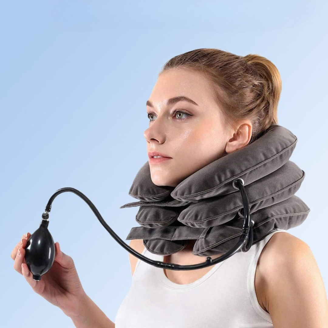 Almohada de tracción cervical para estiramiento del cuello