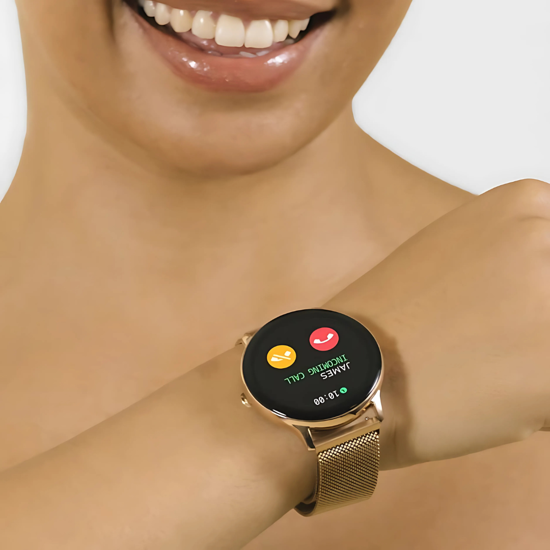 Smartwatch Gold Mesh Fitness Tracker