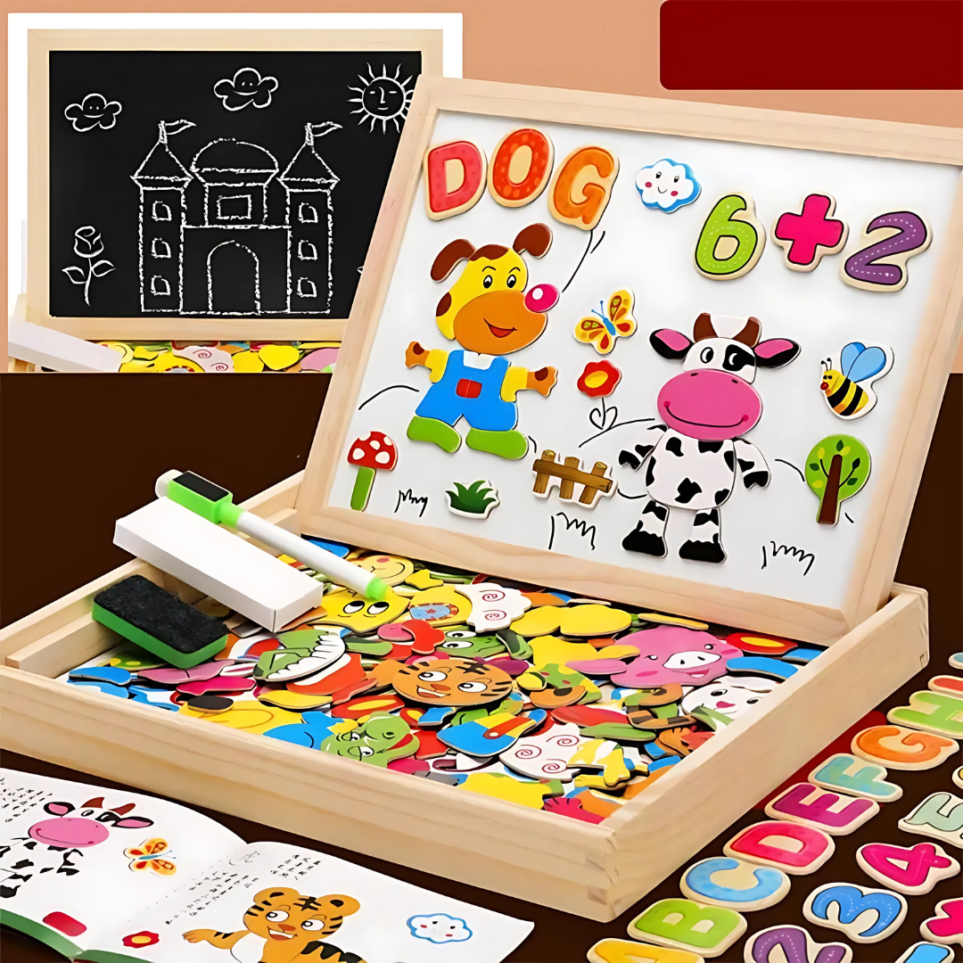 Tableau de dessin magnétique en bois pour enfants